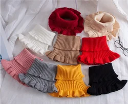 Women Warm Knitted Fake Collar Woolen Thicken Turtleneck False Scarves Detachable Neck Scarf Windproof Diy Accessories 2022 NEW