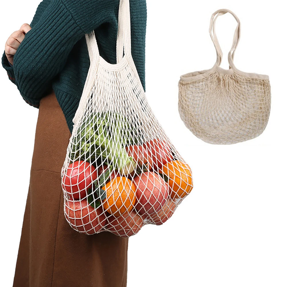 

Grocery Bags Shopping Bag Mesh Weaving Washable Fruit and Vegetable Storage Organizer Reusable Portable Foldable Mesh Bag