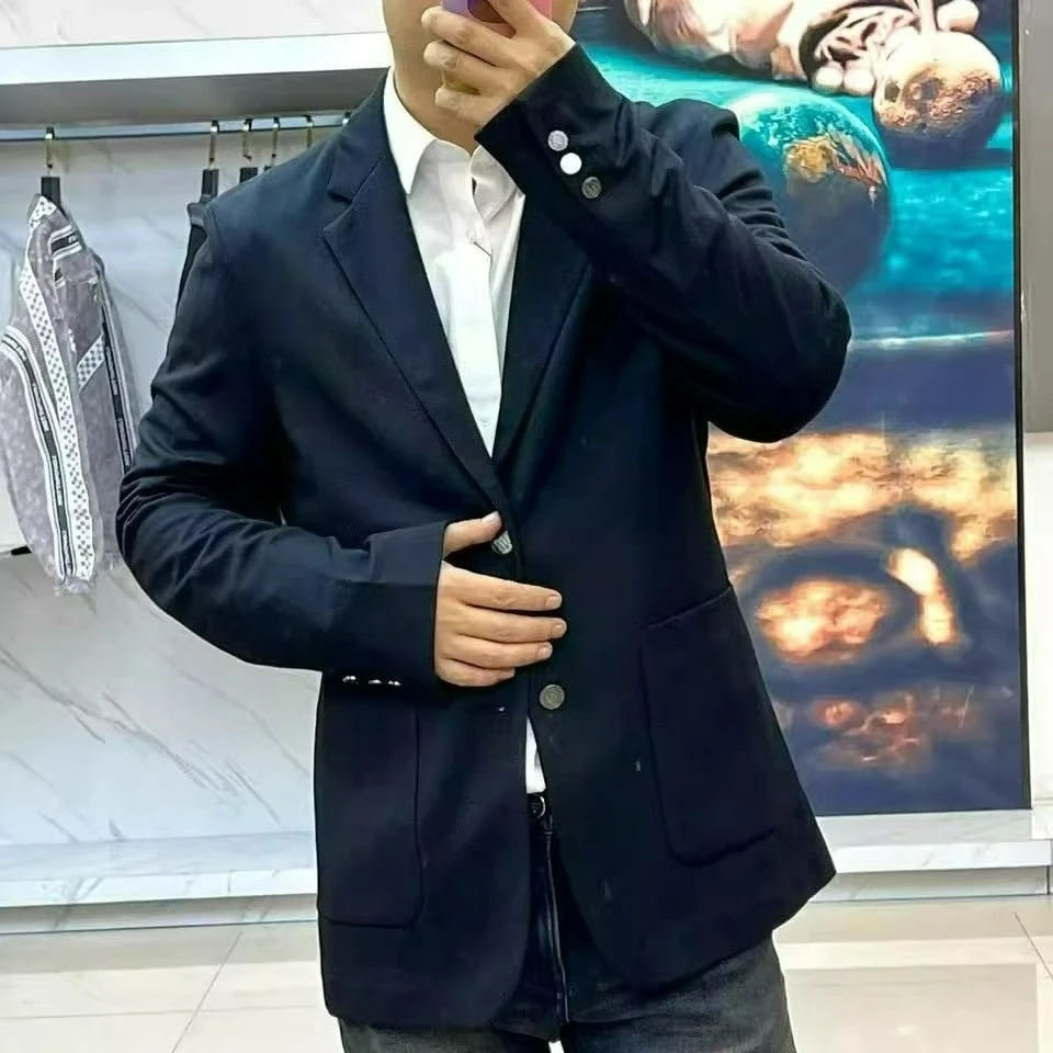 

BC итальянская мужская одежда 25, осенне-зимний новый модный повседневный костюм со значком, мужской деловой пиджак в стиле Old Money