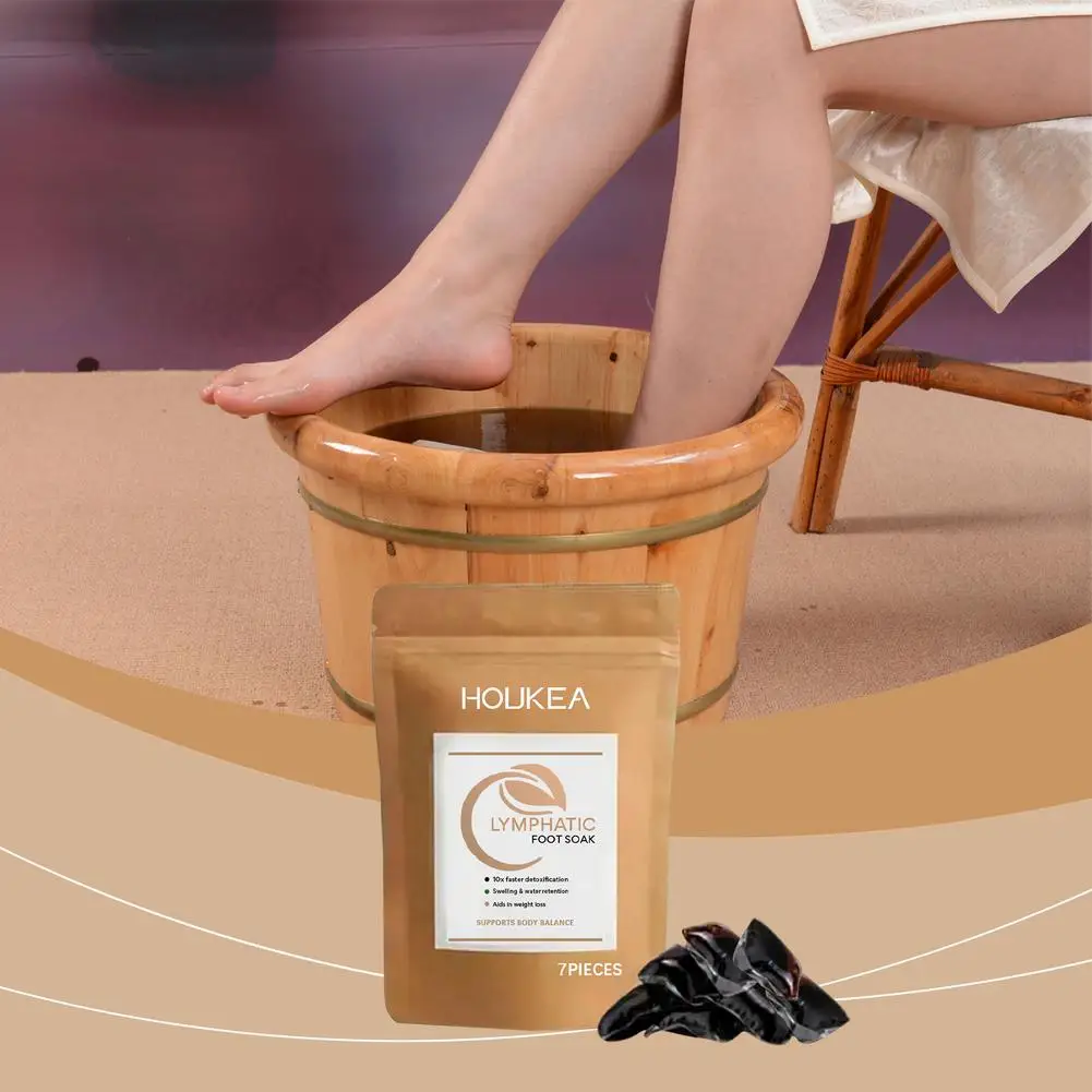 

New 7pcs/bag Foot Cleansing Soak Gel Beads Bee Lymphatic Relief Detox Herb Foot Bath Bath Beads Drainage Slimming Swelling G4S6