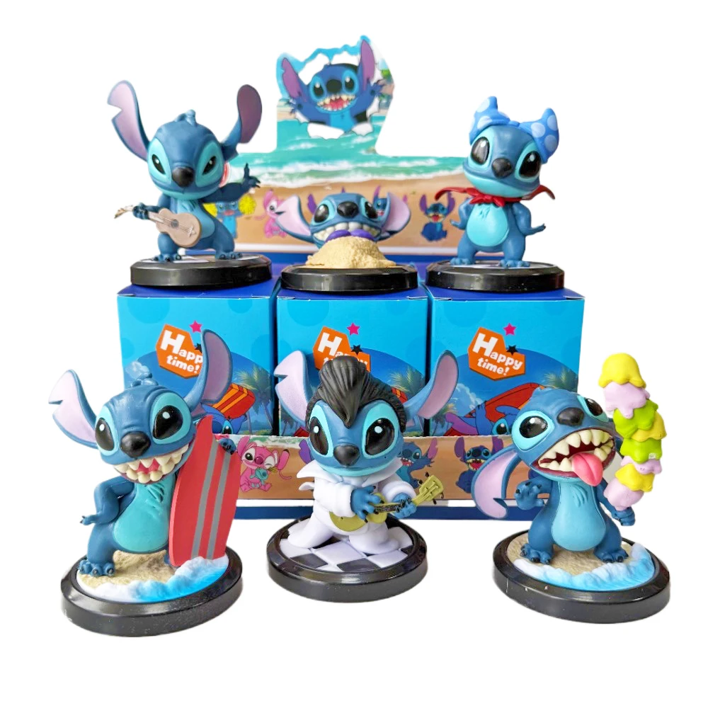 

Kawaii Stitch Anime Figure Dolls Funny Diary Series Blind Boxes Action Models Desktop Ornaments Toys Accessories Christmas Gifts