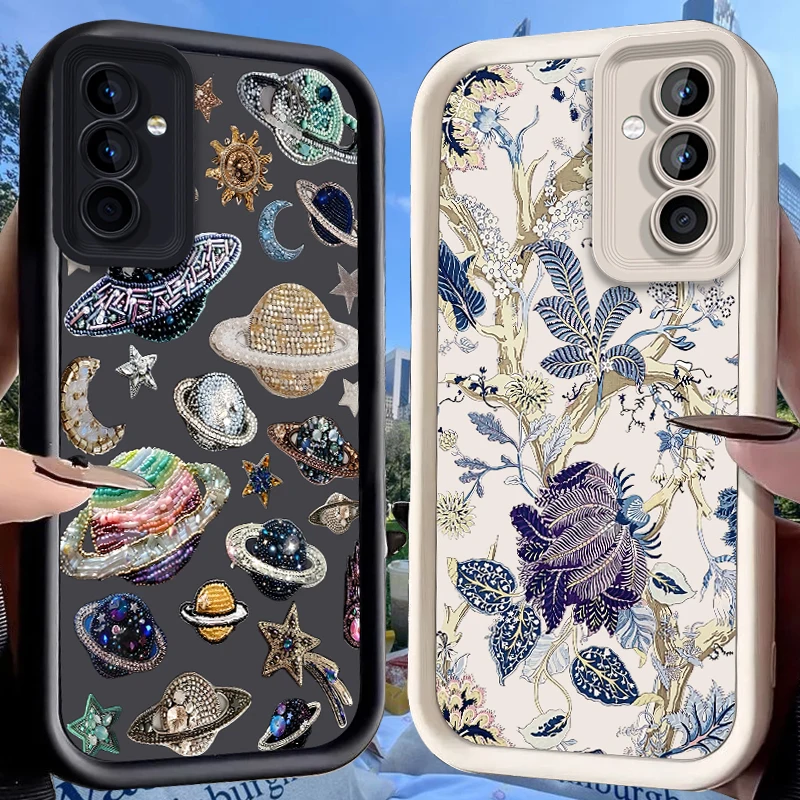 Rhinestone Galaxy Planet Case for Samsung Galaxy S26 S25 Edge S24 Plus S23 S22 Ultra S21 S20 FE A57 A56 A55 A54 5G A53 A52 Cover
