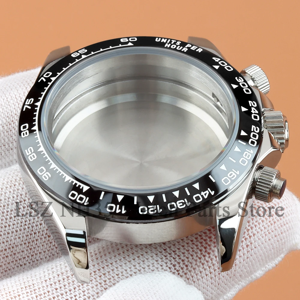 40mm VK63 Watch Case Stainless Steel Watch Accessories Waterproof For Daytona With Jubilee/Oyster Strap For Seiko VK63 Movement