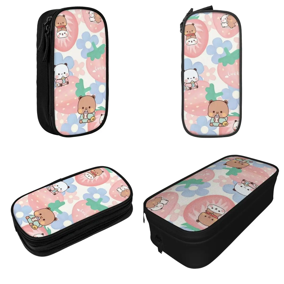 Bubu Dudu Panda Bear Pencil Cases Pencilcases Pen Holder for Girls Boys Large Storage Bag Students School Zipper Stationery