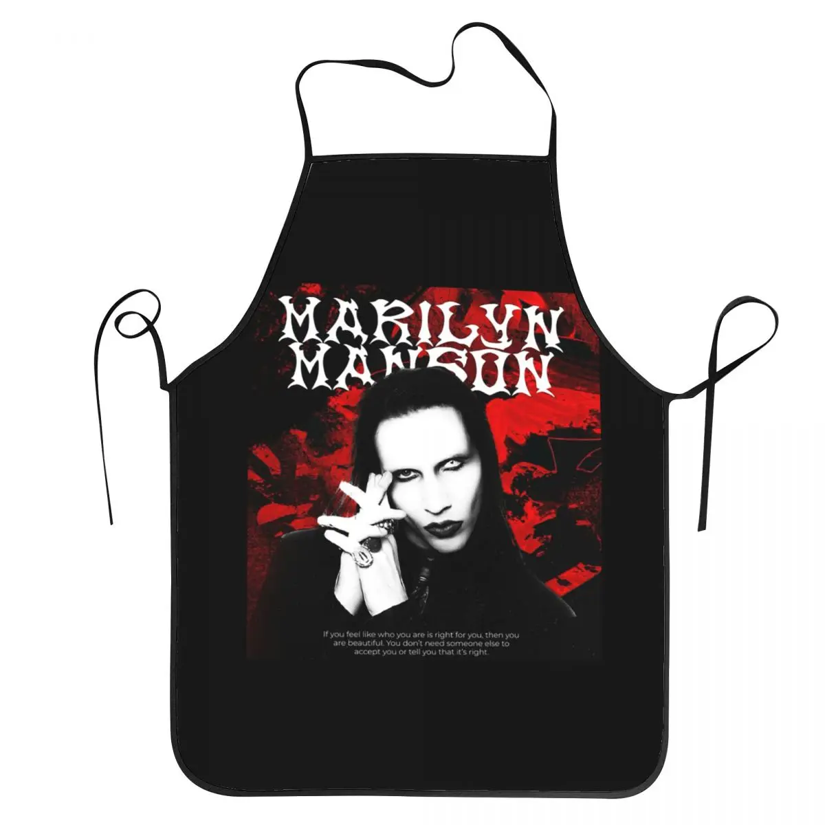 New Arrival Marilyn Manson The Golden Age Of Last Music Apron Chef Cuisine Tablier Bib Kitchen Cleaning Pinafore for Women Men