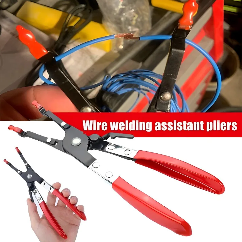 Universal Car Vehicle Soldering Aid Pliers Hold 2 Wires Innovative Garage Tools Wire Welding Clamp Car Maintenance Repair Tool