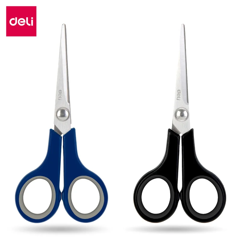 Deli 175mm Anti-Stick Stainless Steel Alloy Scissors for Office And School Use Student DIY Hand Craft Stationery Tool