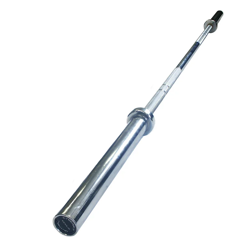 Professional Silver Durable Solid Steel Gym Barbell Weightlifting Bar for Strength Training Bodybuilding Home/Commercial Fitness