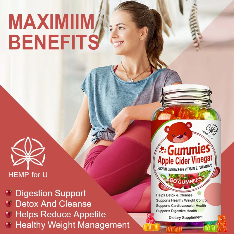 High Concentration Malic Acid Keto Apple Cider Vinegar Gummies Keep Fitness Weight Management Product Ketone Diet Corn Gelatin