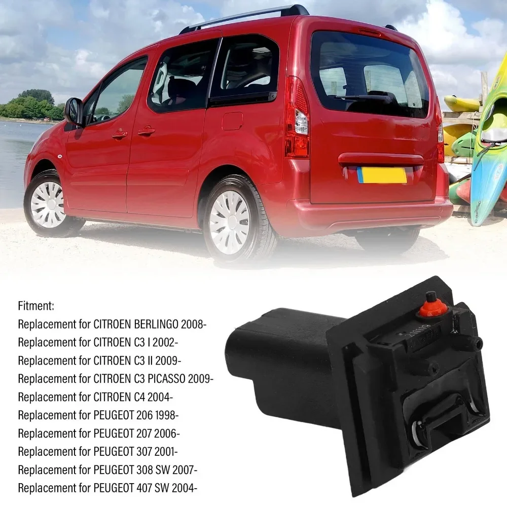 6554ZZ blokada bagażnika przełącznik zwalniający tylnej klapy dla Peugeot 206 207 307 308 5008 Citroen C3 C4 Przycisk tylna klapka uchwyt akcesoria