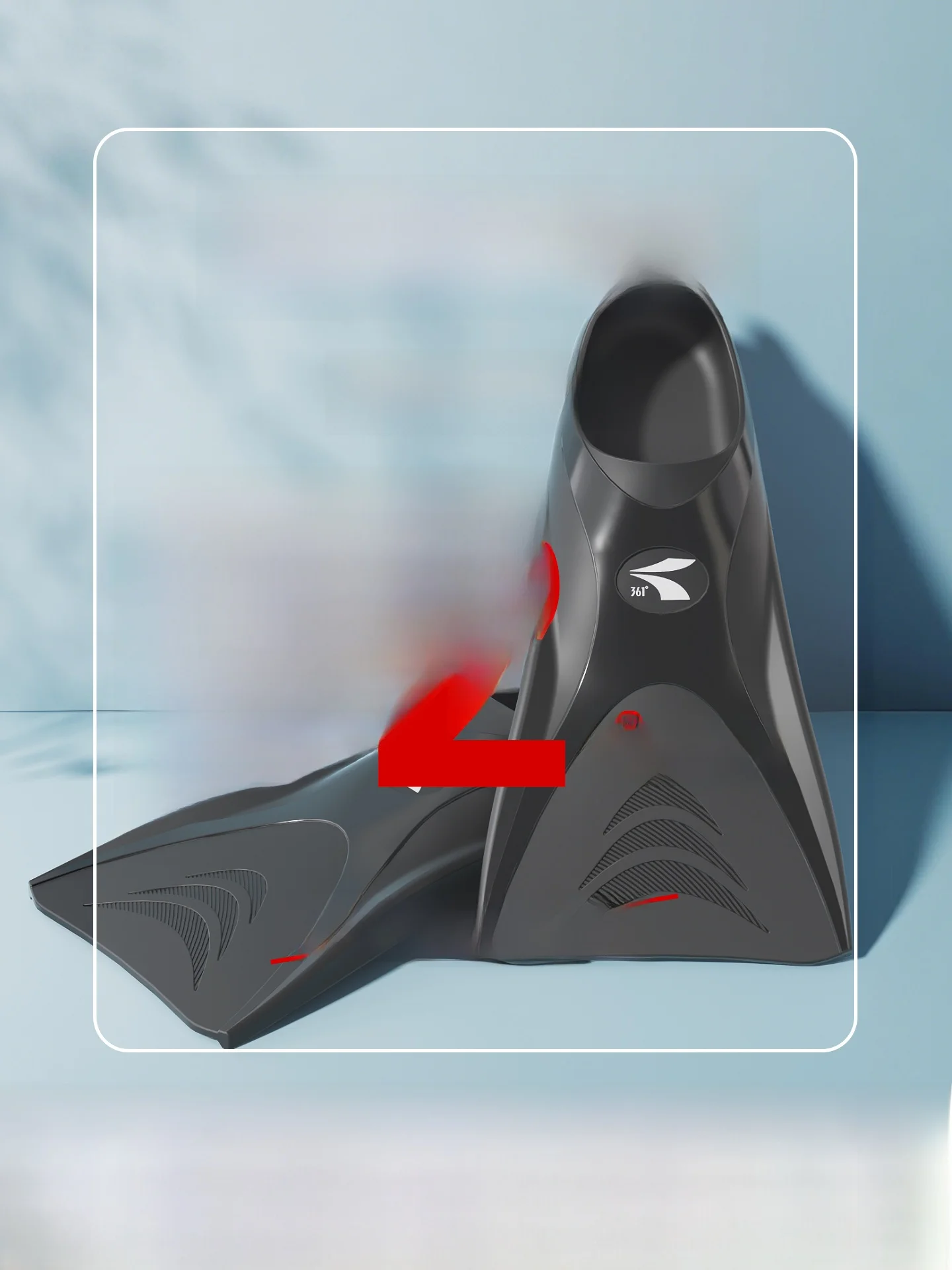 special-offer-361-degree-swimming-fin-men's-and-women's-professional-training-diving-short-fins-fitness-aquatic-equipment