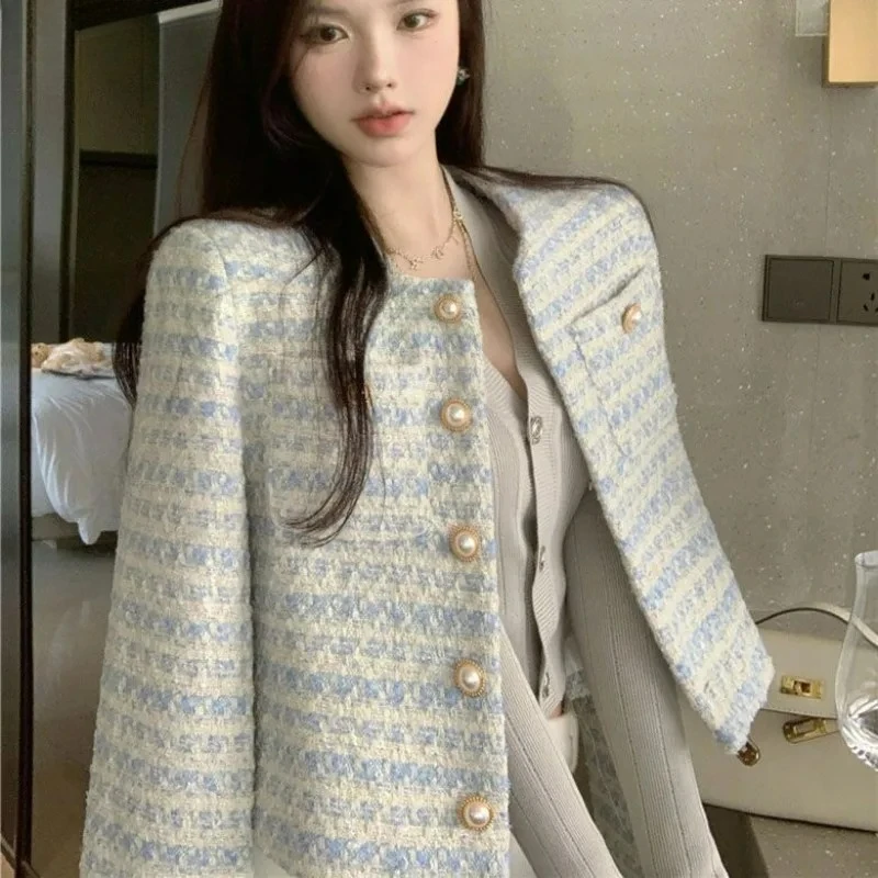 

Классические куртки женские укороченные темпераментные пальто осенние карманы дизайн нежный французский стиль свободная нежная женская одежда эстетичная простая