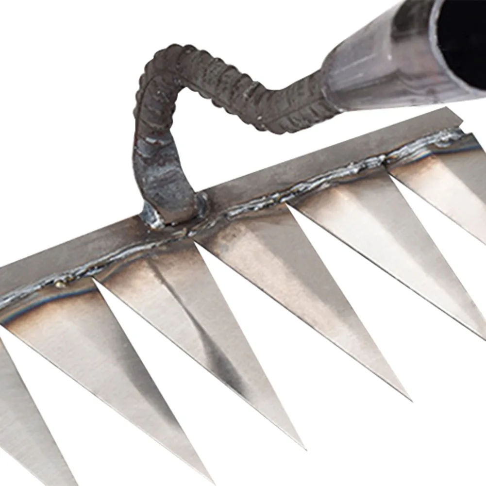 Metal Weeding Hoe Rake Stainless Steel Garden Weeders Grass Rooting Loose Soil Hand Weeding Removal Puller Gardening Tools