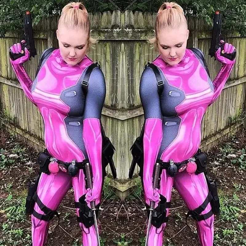 Een Beer Huis Anime Halloween Dame Deadpool Cosplay Kostuum Volwassenen Kinderen Vrouwelijke Meisjes Vrouw Zentai Bodysuit 1p2t 2025 Nieuwe