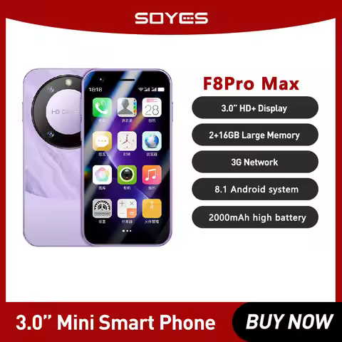 SOYES F8 Pro Max Mini Smartphone 3.0 Inches 2000mAh Face ID Dual SIM Standby Play Store 3G Phone Android 8.1 Little Phone