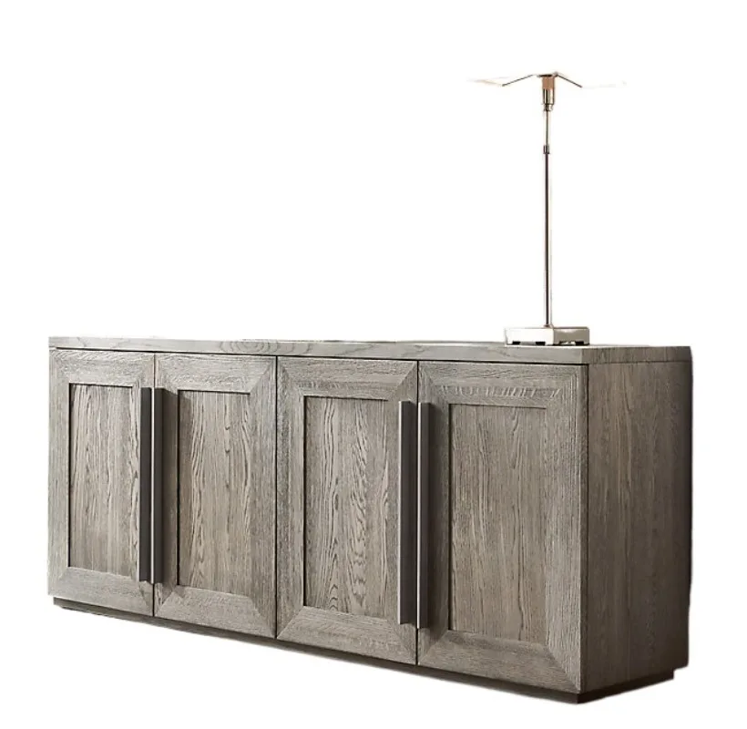 

American side cabinet European solid wood kitchen cupboard cupboard dining room tableware storage