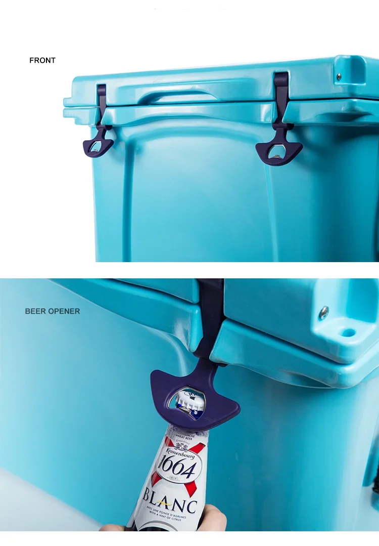 I Plastic Insulated Ice Cooler Outdoor Ice Box Portable Beer Can Drinking Rotomolded Cooler Box