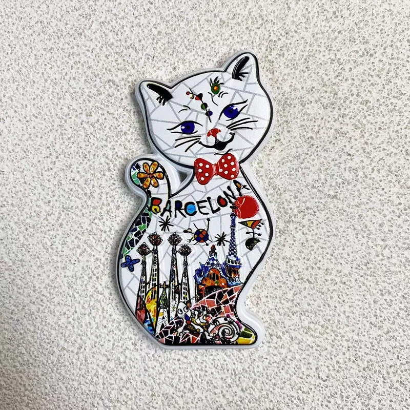 

Barcelona Cat ‌Fridge Magnets‌ - ‌3D Resin Cute Design‌ with ‌Strong Magnets‌ for ‌Home & Kitchen Decor‌