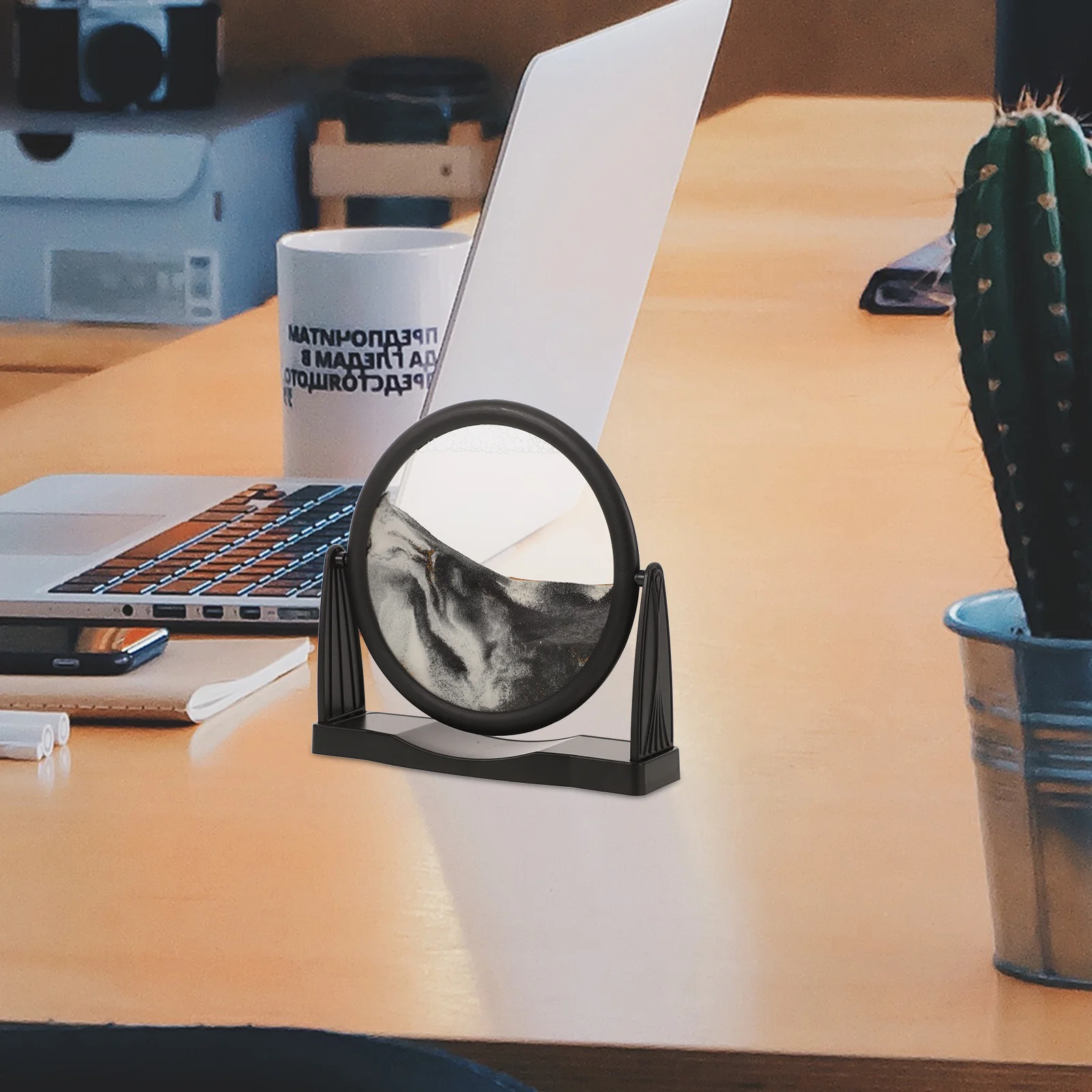 

Ceramic Decor Moving Sand Landscape Home Office Decoration Exquisite Craftsmanship Long Lasting Modern Minimalist Design