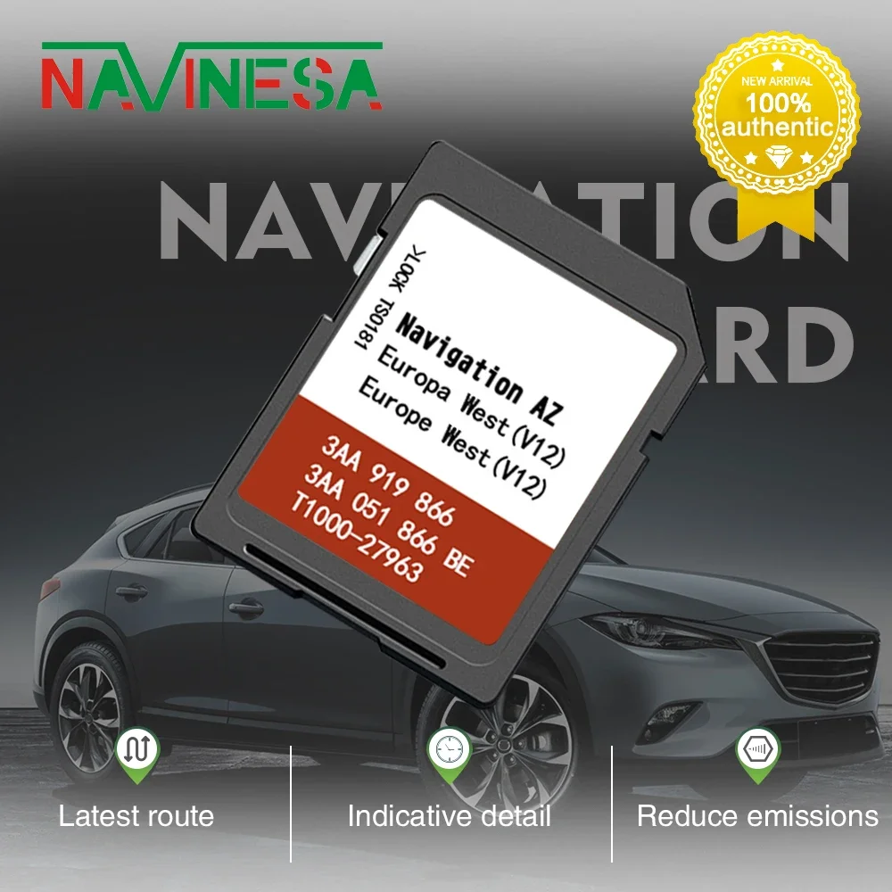 RNS 315 AZ V12 West Europe SD Naving Card for VW Passat Alltrack B7 2012 2015 Cover Germany Neherlands Poland Spain