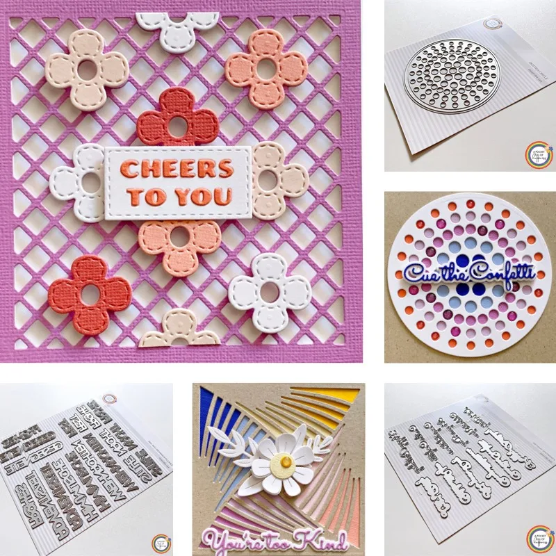 Troqueles metálicos de corte con formas de triángulos, corazones y otras figuras, novedad 2026, moldes DIY para scrapbooking, manualidades de corte de papel, troqueles grandes para manualidades.