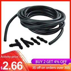 Universal 2m 3.5mm Windshield Washer Nozzle Hose Tube Pipe Front Window Headlight Pump Car Parts With Connector T Y Straight