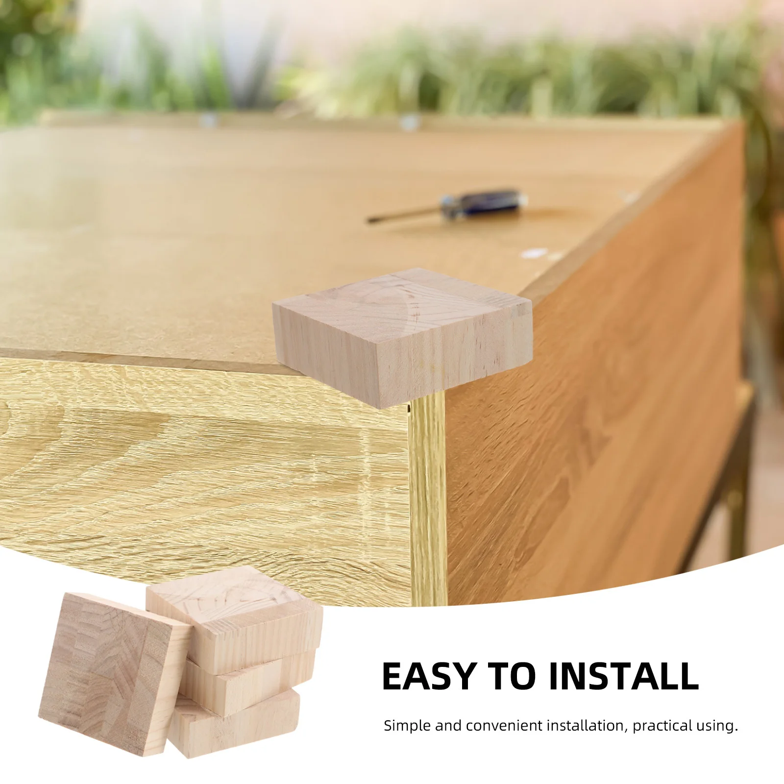 4 шт. деревянные подставки для мебели, квадратный стабильный стул, стол, кровать, повышающие подушечки, защитные накладки для ног мебели, защита для ног стула