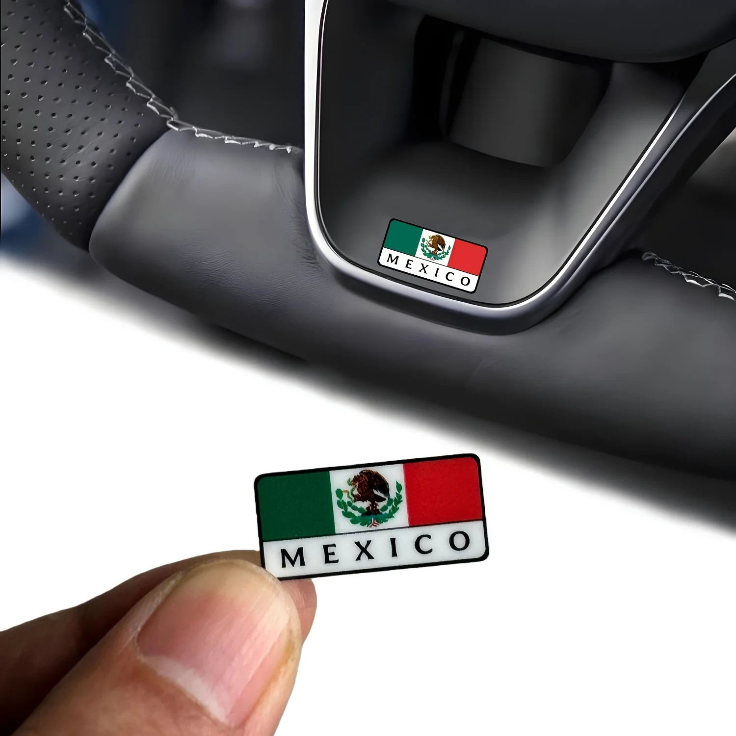 Mexican Flag Style Car Decal Badge Decorative Sticker | Car Decorative Accessories Universal Car Sticker for All Models view 4