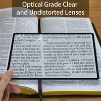 3X Magnifying Glass Full Angle Easy Reading Tool The Elderly Portable Non-Electric Clear Distortion-Free Magnification