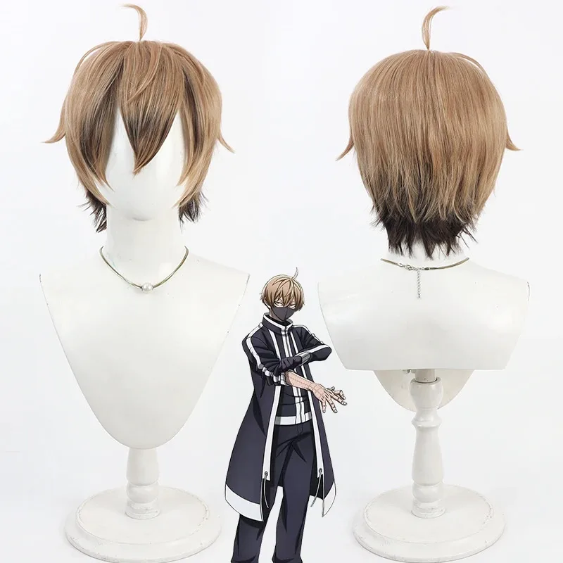 2025 aaa 애니메이션 토겐 안키 진 코우가사키 코스프레 가발 짧은 금발 검정색 내열성 헤어 할로윈