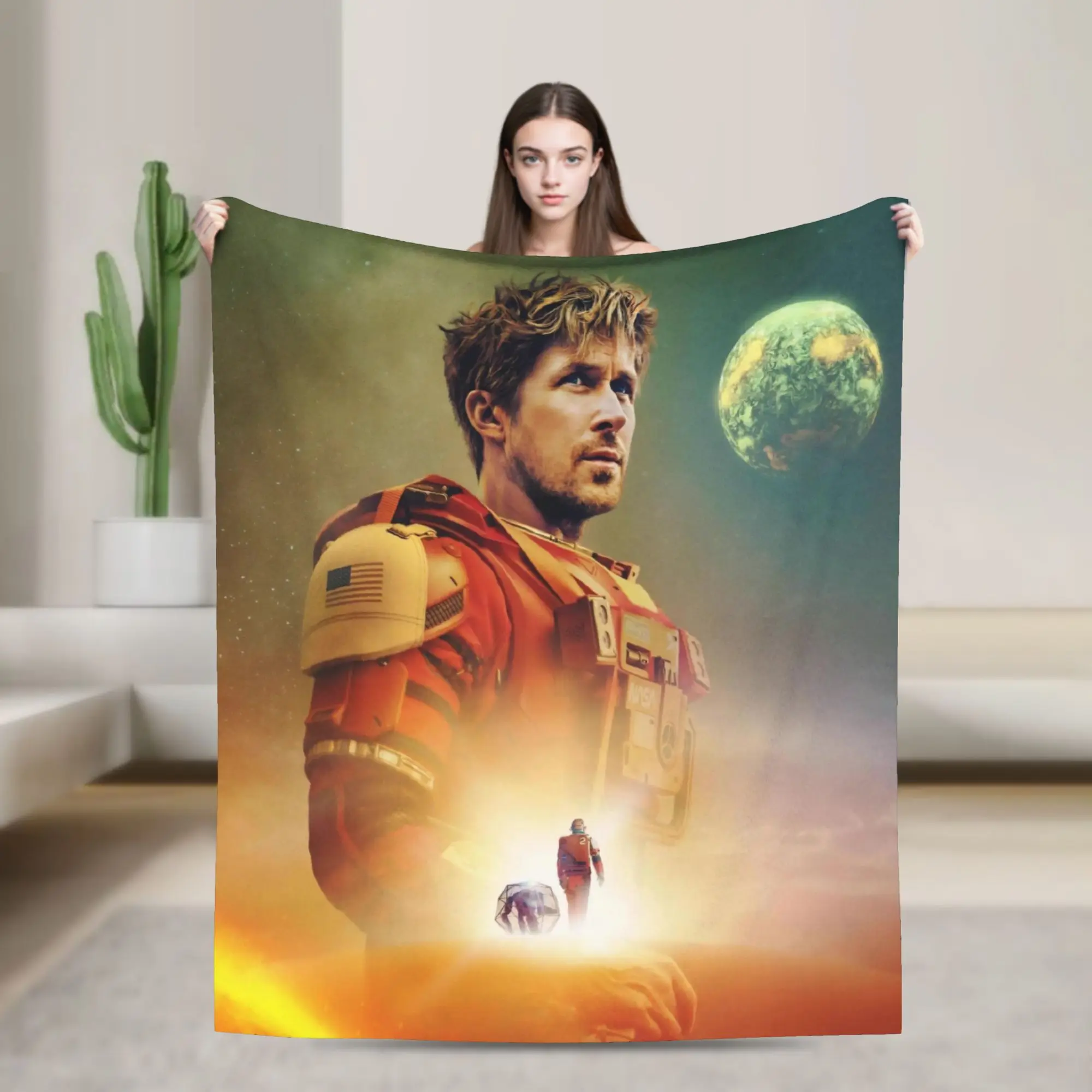 Project Hail Mary Movie Blanket Ryan Gosling Fleece Funny Soft Throw Blanket for Home Restaurant All Season