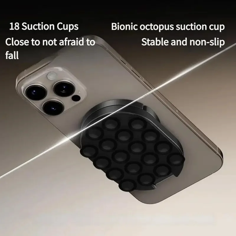 Car Phone Holder 3-in-1 Magnetic Phone Holder Suction Cup Adjustable Portable Cell Phone Holder Rotatable Foldable