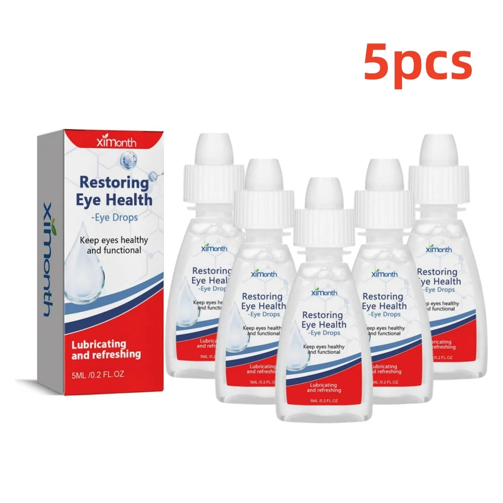 

5pcs Cataract Removal Eye Drop Improve Blurred Vision Restore Dry Eyeball Infection Red Eyes Relieve Itching Treatment Drop