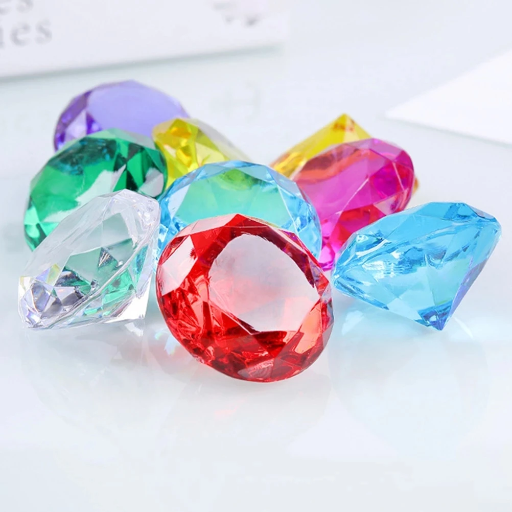 Pirate Treasure Jewels Acrylic Diamonds Gems 40/30/19MM Birthday Party Give Away Gifts For Children Toys Kinder Spielzeuge