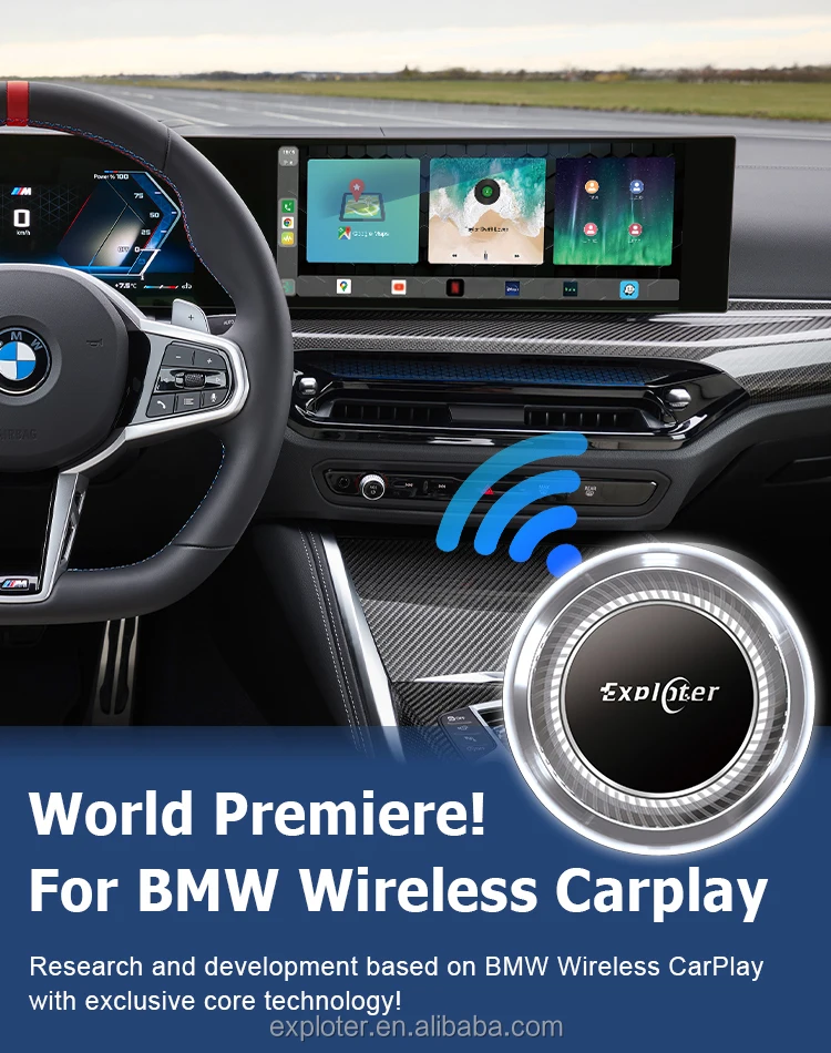 Exploter ApplePie BM CarPlay Ai Box Android13 8G+128G Wireless CarPlay Android Auto Youtube For Video  Box