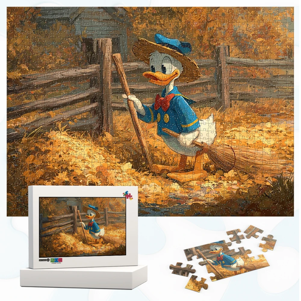 

Donald Duck Disney Puzzle Disney Autumn Background Fun Family Game for Kids Adult Popular Anime Characters DIY Large Puzzle Game
