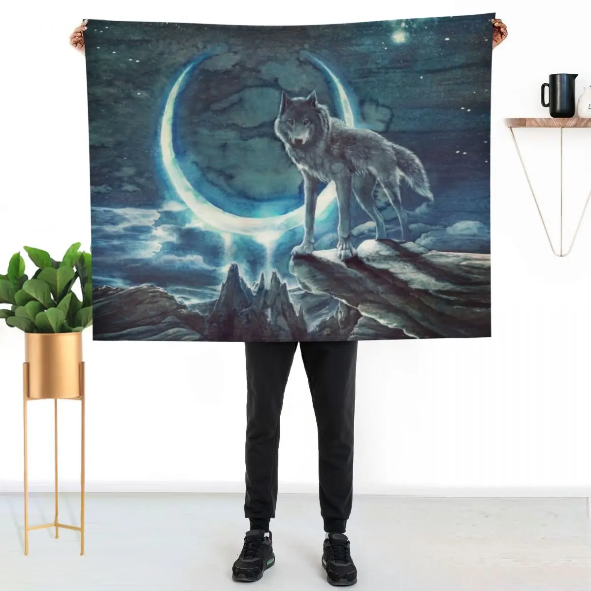 Blue eclipse Throw Blanket Luxury Decorative Beds Flannels Soft Beds anime Decorative Throw Blankets