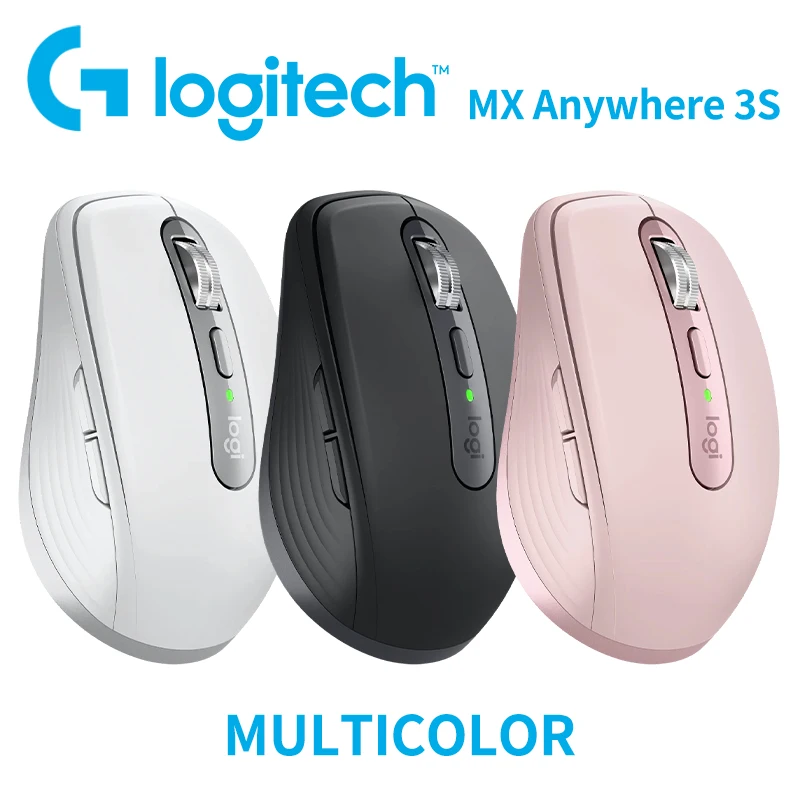 Ratón inalámbrico Logitech MX Anywhere 3S versión Mac Bluetooth silencioso portátil Oficina Apple Pink mujer G304/G203/M750 ratón