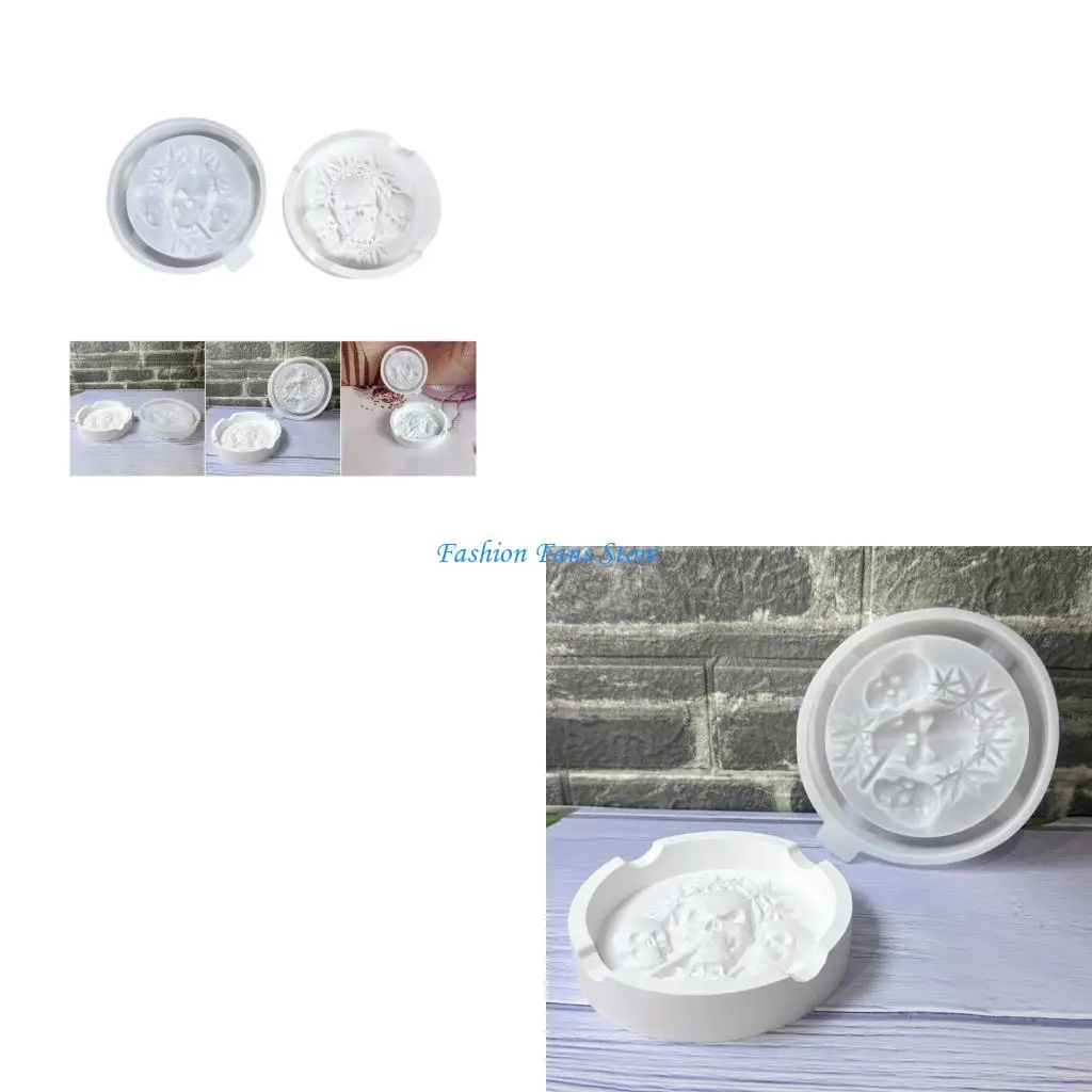 

Transparent Skull Mold for Jewelry Organiser Storage Plate Epoxy Making Mould