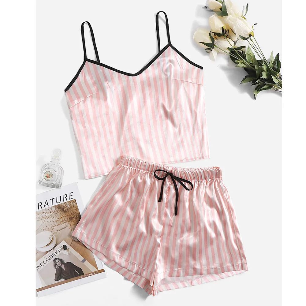 Sexy Pajamas, Sexy New Home Clothes, Women's Suspender Shorts Two-Piece Set, Plus Size