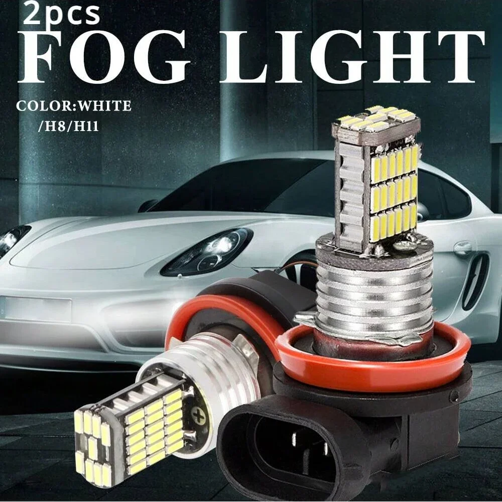 2pcs H8 H11 LED Bulb LED 3030 30 SMD Car Front Fog Light LED Headlight Car LED Fog Light White Ice Blue Golden Light DC 12V