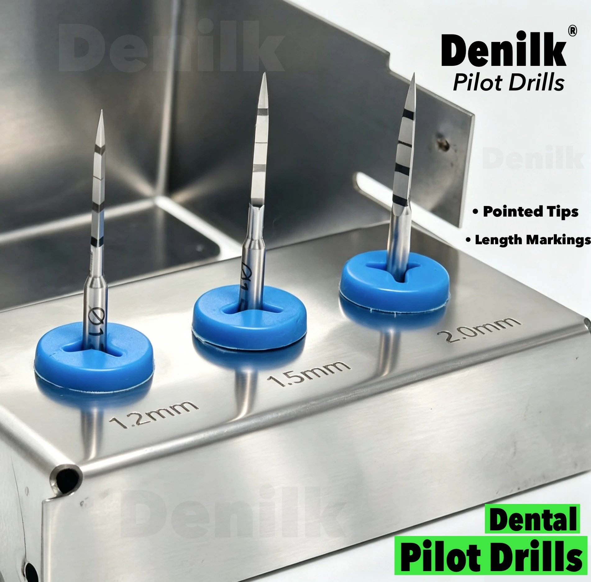 

3pcs 1.2/1.5/2.0mm Dental Implant Long Lance Pilot Drills Implant Drill Dentist Surgical Lab Tools Burs