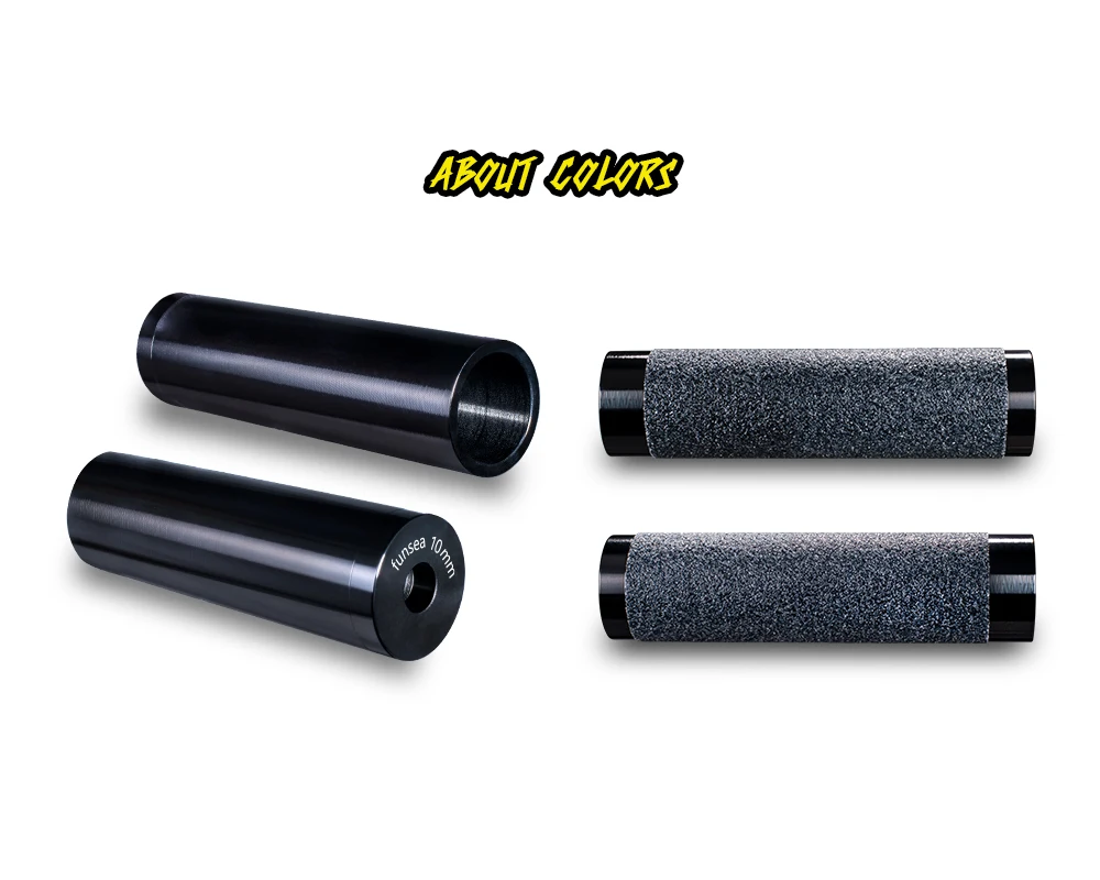 Funsea Doto 130mm Superlange Wheelie-Stunt-Fahrradstange 7075 Legierung 10mm Gewindelose Fahrradstange Eloxiert Glänzend Lila Schwarz – Detail 5
