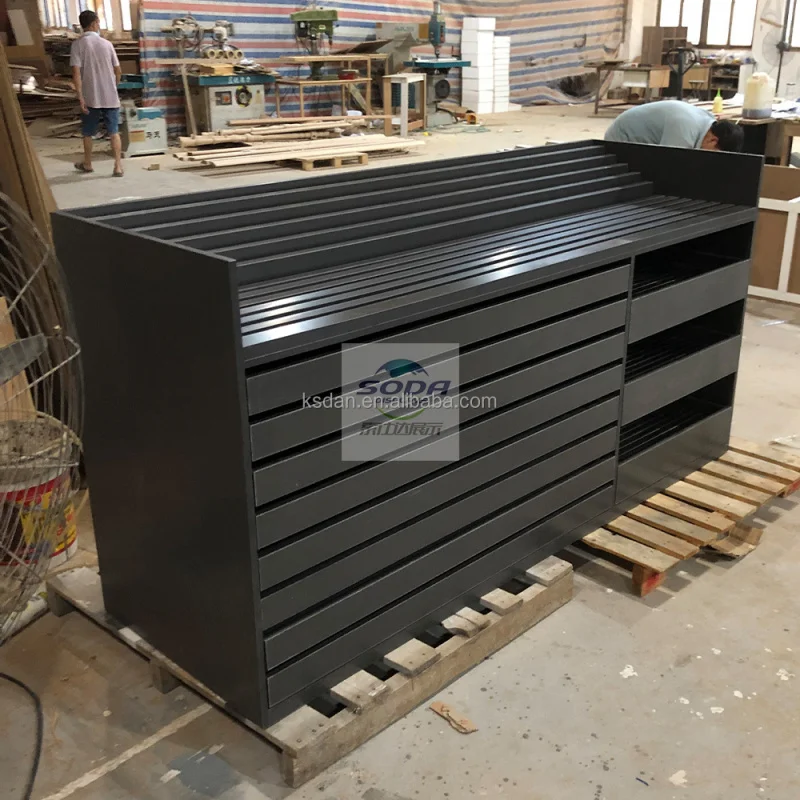 custom.Customizable Metal Display Cabinet with Marble Drawer System Tile Store Exhibition  Durable Showcase