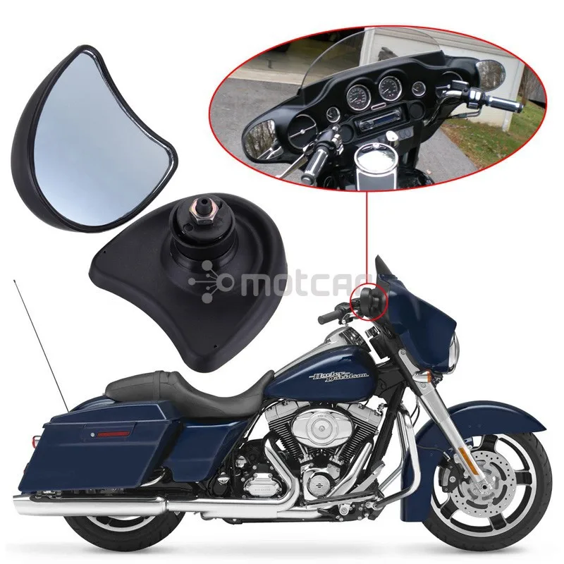 

Motorcycle 10mm Rear View Side Mirror Fairing Mount For Harley Touring Street Glide FLHX Electra Glide FLHT FLHTK FLHTCU 96-14