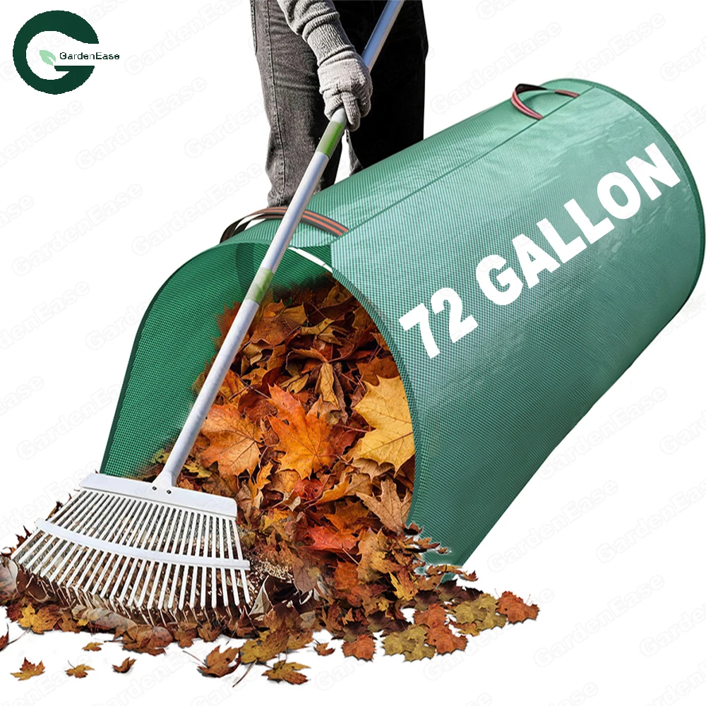 Large 270L Garden Waste Bag for Yard Leaf and Debris Collection Green Leaf Bag Dustpan Collector Container Home Yard Cleaning