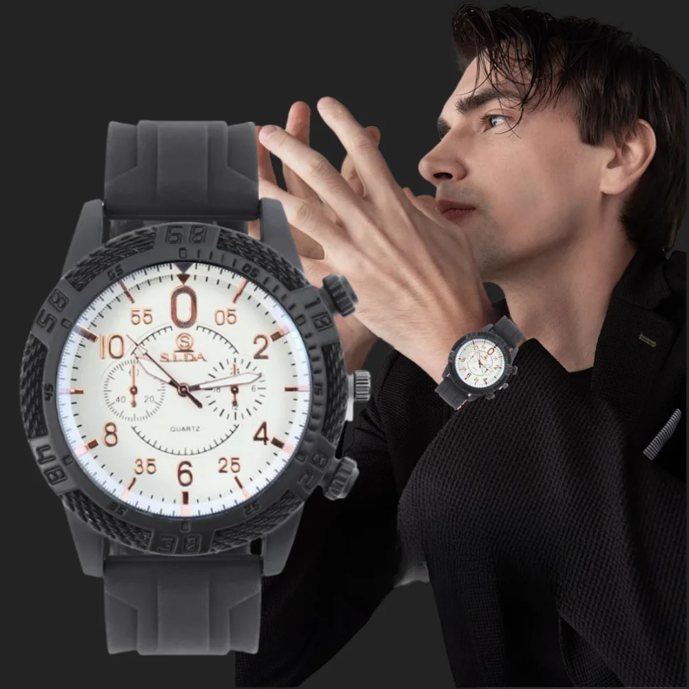 Fashion and Atmosphere Watch High Quality Fashion Waterproof Silicone Tape Wrist Watch for Teenager Outdoor Travel