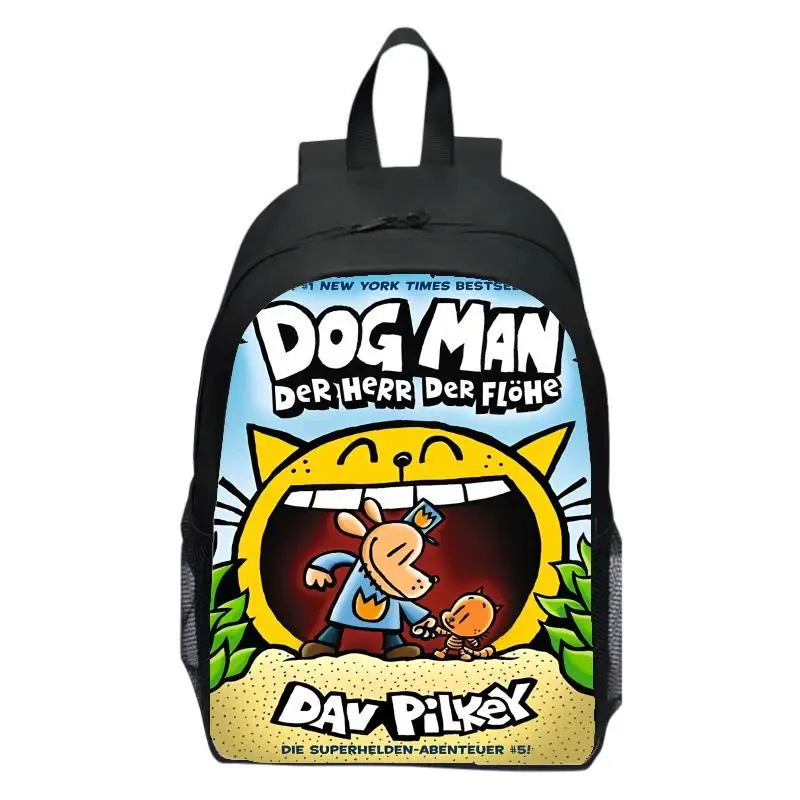 Ransel Anak Dog Man Detective Dog Ransel Fashion untuk Siswa Sekolah Dasar, Menengah, dan Menengah Atas