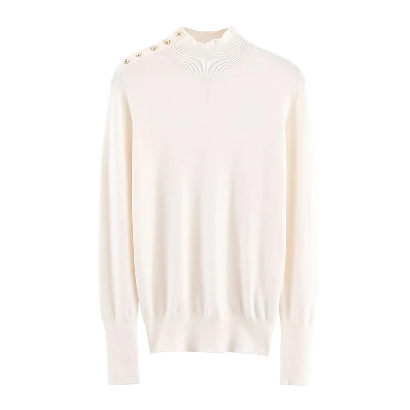 เสื้อสเวตเตอร์ผู้หญิง ฤดูใบไม้ร่วง 2025 แฟชั่นใหม่ ยืดหยุ่น ทรงเข้ารูป คอทรงโอ ดีไซน์หรูหรา สไตล์ชิค อุ่นสบาย เหมาะกับวัยรุ่น ใส่เที่ยวได้