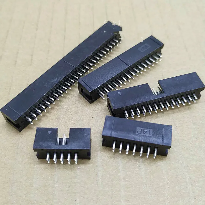 20PCS Simple Bullhorn Header 2.54mm Pitch, JTAG Socket DC3-6/8/10/14/16/20/24/30P/40P,  Straight pin Header